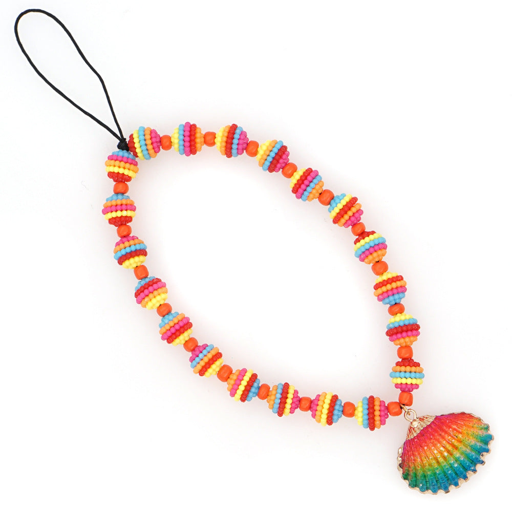 Wholesale Acrylic Bead Nylon Phone Lanyard